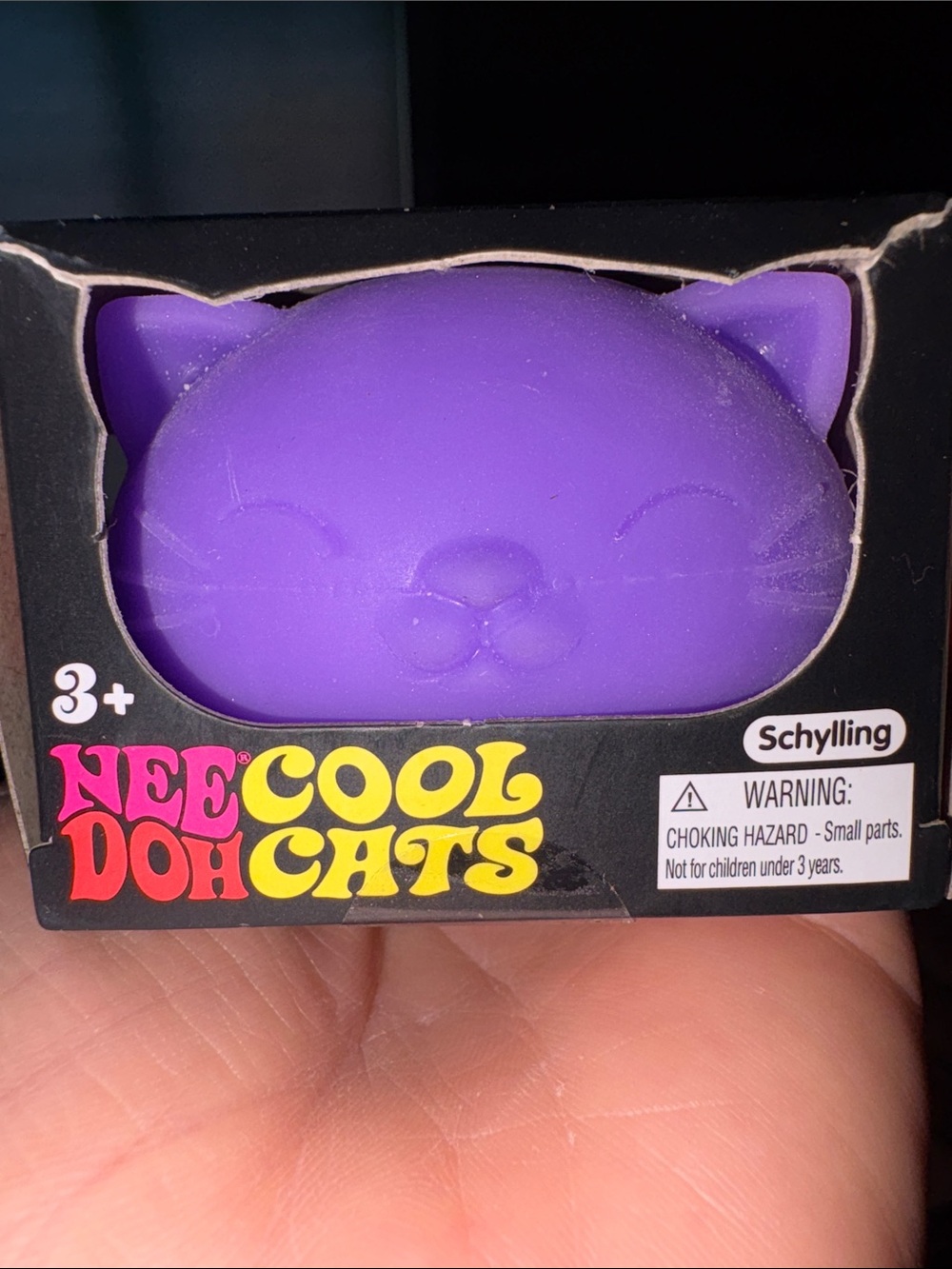 NeeDoh Cool Cats Purple Squeeze Cat Toy by